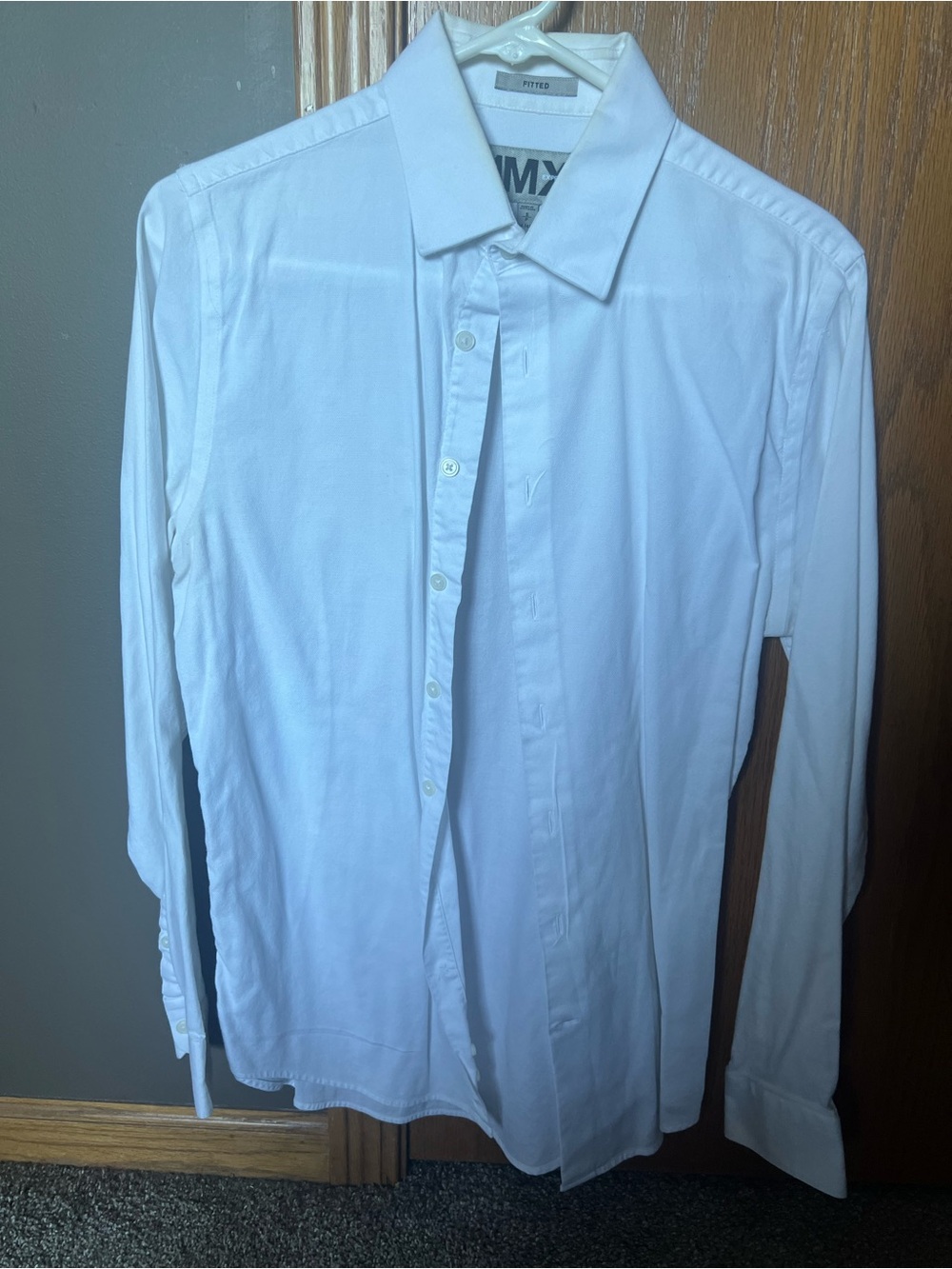 Express White Men’s Dress Shirt - Button-Front